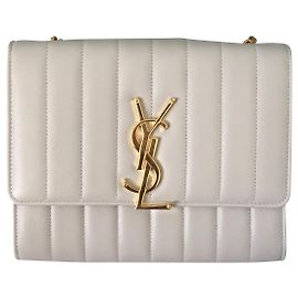 Saint Laurent VICKY CHAIN WALLET White