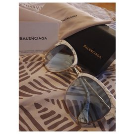 Balenciaga-Balenciaga Sonnenbrille-Weiß