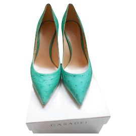 Escarpins Casadei Vert en Cuir d'Émeu 38 IT Vert
