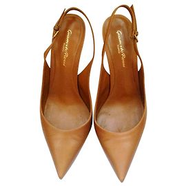 Gianvito Rossi Slingback Heels Light Brown Leather 38 Light brown