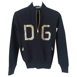DOLCE & GABBANA Cardigan avec patch DG Noir