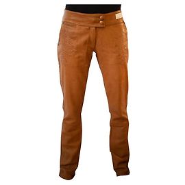 Odd Molly Dagmar Leather Pants Cognac Light brown Caramel