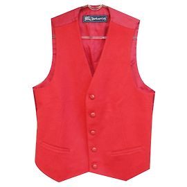 red Burberry waistcoat vintage size S perfect condition Red