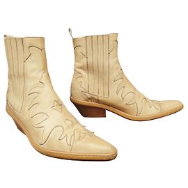 Botas vaqueras zapa Beige