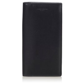 Autre Marque-YSL Black Leather Long Wallet-Black