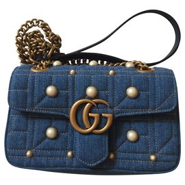 Gucci-Gucci Marmont Denim-Azul