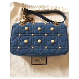 Gucci-Gucci Marmont Denim-Blu