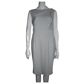 Escada Seidenkleid in Hellblau drapiert Hellblau