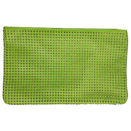 Clutch Orciani em couro verde Verde