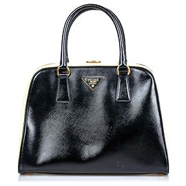 Sac à main Prada Saffiano Pyramid Noir Marron Noir Beige