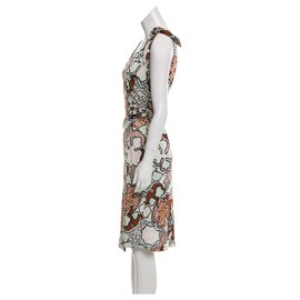 Diane Von Furstenberg-Vestido cruzado de seda Tyler-Multicolor