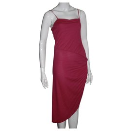 Halston Heritage-Pink asymmetric dress-Pink