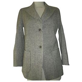Comptoir Des Cotonniers VERY BEAUTIFUL TWIDE JACKET ELEGANT Dark green