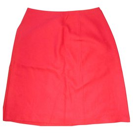 Kenzo-RED KENZO SKIRT IN WOOL-Red