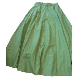 Kenzo-LONG JUMPED SKIRT WITH BUCKET KENZO PARIS-Olive green