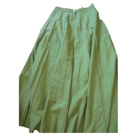 Kenzo-LONG JUMPED SKIRT WITH BUCKET KENZO PARIS-Olive green