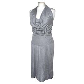 Max Mara Neckholder Kleid Grau Viscose Grau