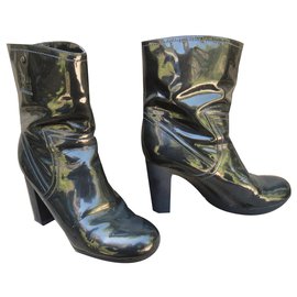 See by Chloé-See by Chloé patent leather boots 38-Dark green