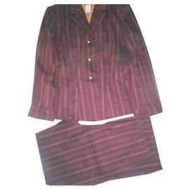 PANTALONES KENZO EN BORDEA DE LINO Y MULTAS RAILLUIRES DE ORO Burdeos Cobre
