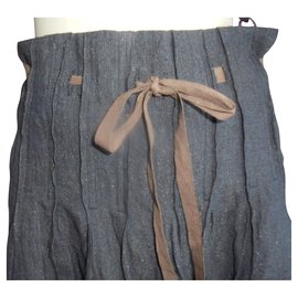 Comptoir Des Cotonniers-STYLE COMPTOIR DES COTONNIERS STYLE SKIRT IN WOOL AND METAL-Chestnut
