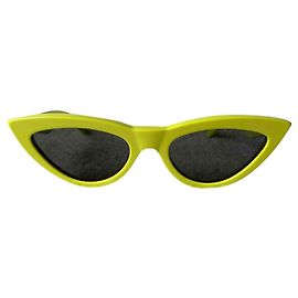 Céline Óculos de sol amarelos com olhos de gato Amarelo