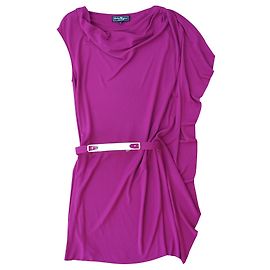 Salvatore Ferragamo Ferragamo Asymmetrisches Fuchsia Kleid Pink Fuschia