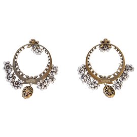 Alexander Mcqueen-METALLIC SPHERE HOOP EARRINGS-Multiple colors