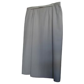 inconnue Grey Wool Pencil Skirt Size 44 Grey