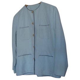 inconnue-giacca vintage-Blu chiaro