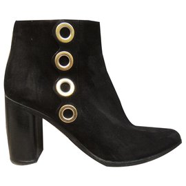 Chloé-bottines suede Chloé pointure 38 1/2-Noir