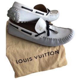 Louis Vuitton-Loafers Slip ons-White
