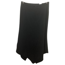 Escada-Asymmetric Escada skirt-Black