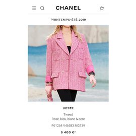 Chanel-2019 Primavera verano-Rosa,Blanco roto,Azul claro