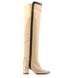Chanel-boots-Beige