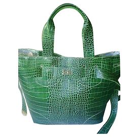 Sac à main Lancel en cuir vert olive Vert olive