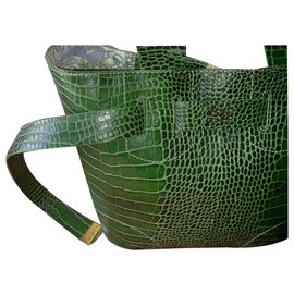 Lancel-Handbags-Olive green