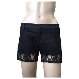 Philipp Plein Pantalones cortos de encaje Negro