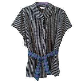 Toast Bluse aus Baumwolle Grau Kariert Grau