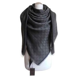 Gucci-gucci scarf  darkgrey new-Dark grey