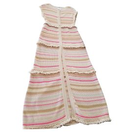 Chanel vestido de chaleco de tweed multicolor pastel Multicolor