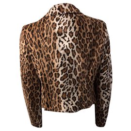 Moschino Cheap And Chic-Jacke mit Leopardenmuster-Braun