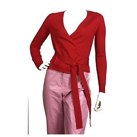 Diane Von Furstenberg Cardigan en soie Rouge