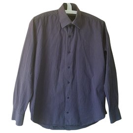 Camicia Givenchy a righe viola in cotone M Multicolore Porpora