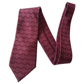 Hermès-hermes tie-Dark red