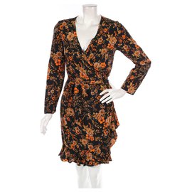 Samsoe & Samsoe Samsoe & vestido de viscose Samsoe Preto Multicor Laranja