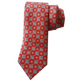Hermès-laço de hermes-Vermelho,Cinza