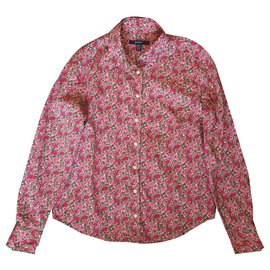 Autre Marque-Chemise en coton à fleurs Gant-Multicolore