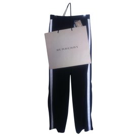 Burberry-Pantalons, leggings-Noir