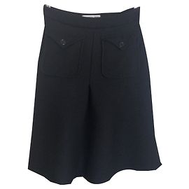 Paul & Joe Black Wool Skirt Black