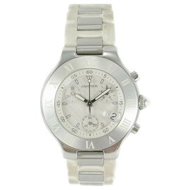 Cartier-Cartier must 21 Chronoscaph 2424 Chronograph Quartz Date-Sand
